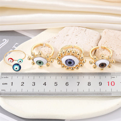 Retro Punk Demon Eye Open Ring for Women - Three-Dimensional Creative Design