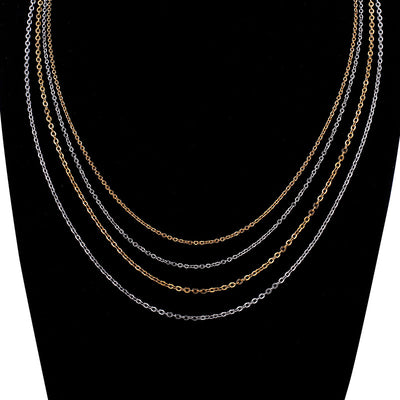 Minimalist Cross Chain Stainless Steel Necklace for Women