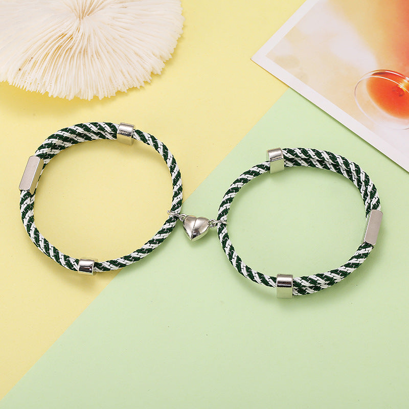 Stainless Steel Heart Magnet Bracelet & Adjustable Shoe Strap Heel Grip