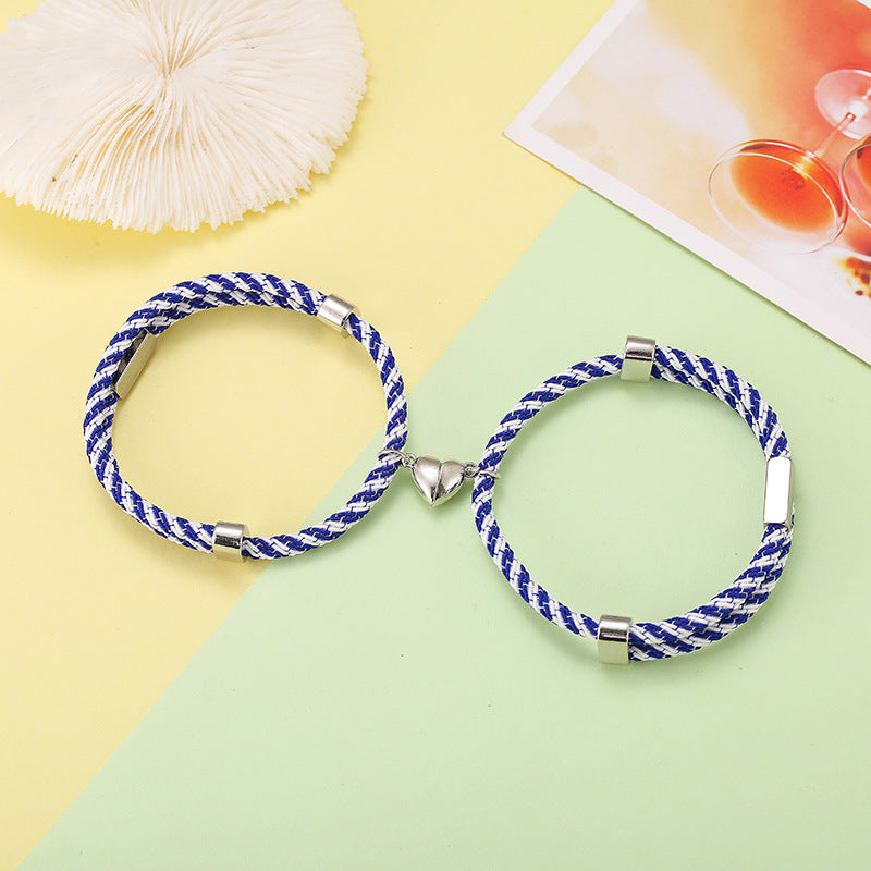 Stainless Steel Heart Magnet Bracelet & Adjustable Shoe Strap Heel Grip