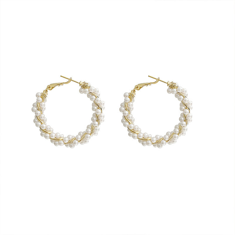 Elegant Pearl Circle Earrings for Women - 2022 Trendy Statement Jewelry