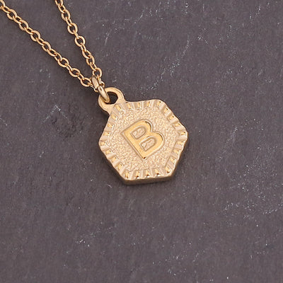 Personalized Stainless Steel 26 Letter Necklace Simple Clavicle Chain