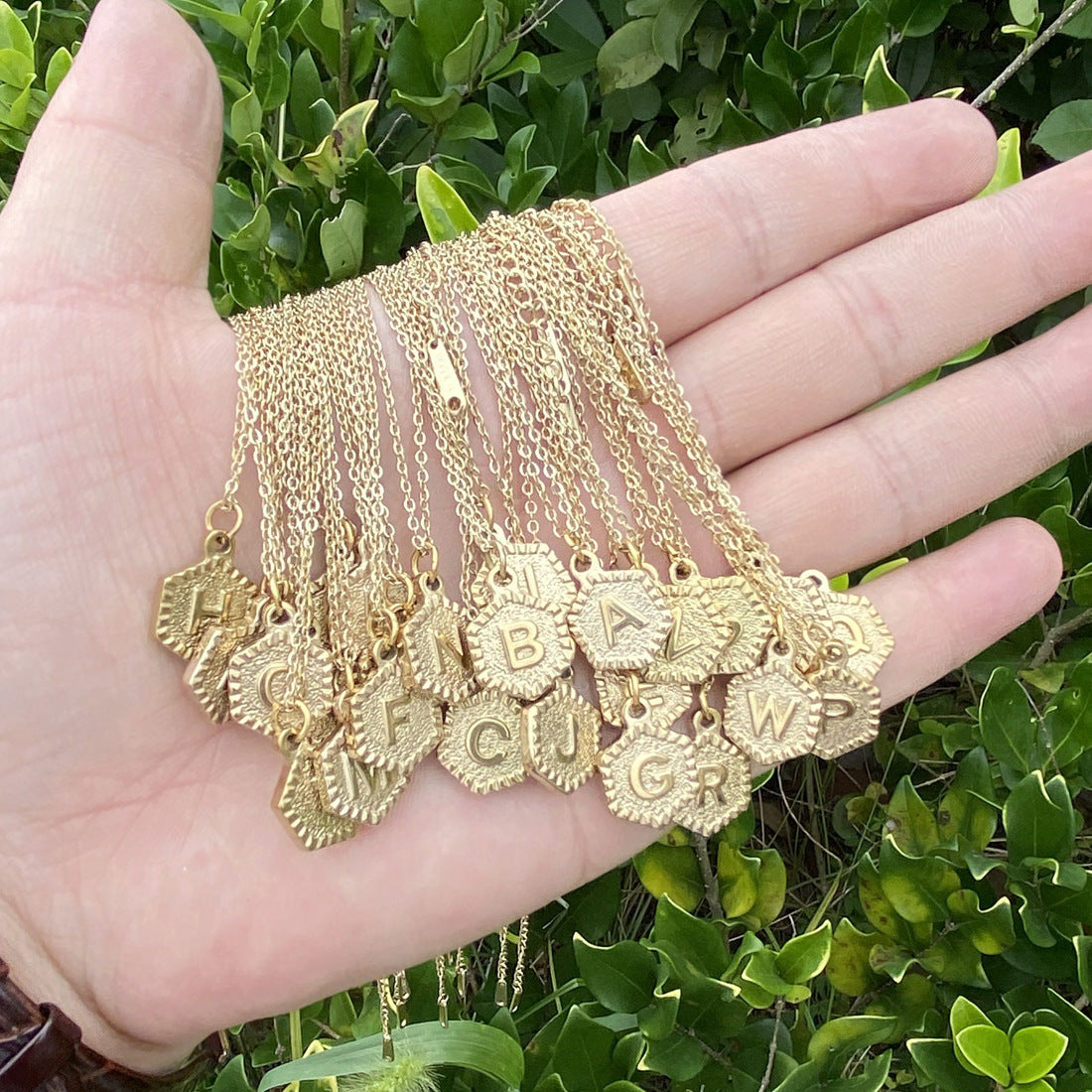 Personalized Stainless Steel 26 Letter Necklace Simple Clavicle Chain