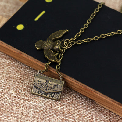 Retro Magic Academy Owl Pendant Necklace