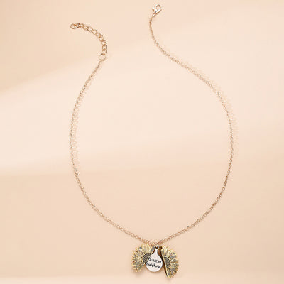 Retro Creative Necklace Personality Hip-hop Openable Sunflower Pendant Necklace