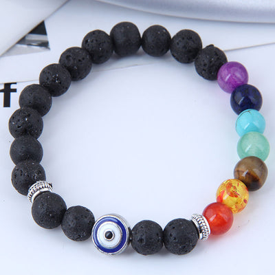 Retro Owl Eye Stone Glass Bracelet