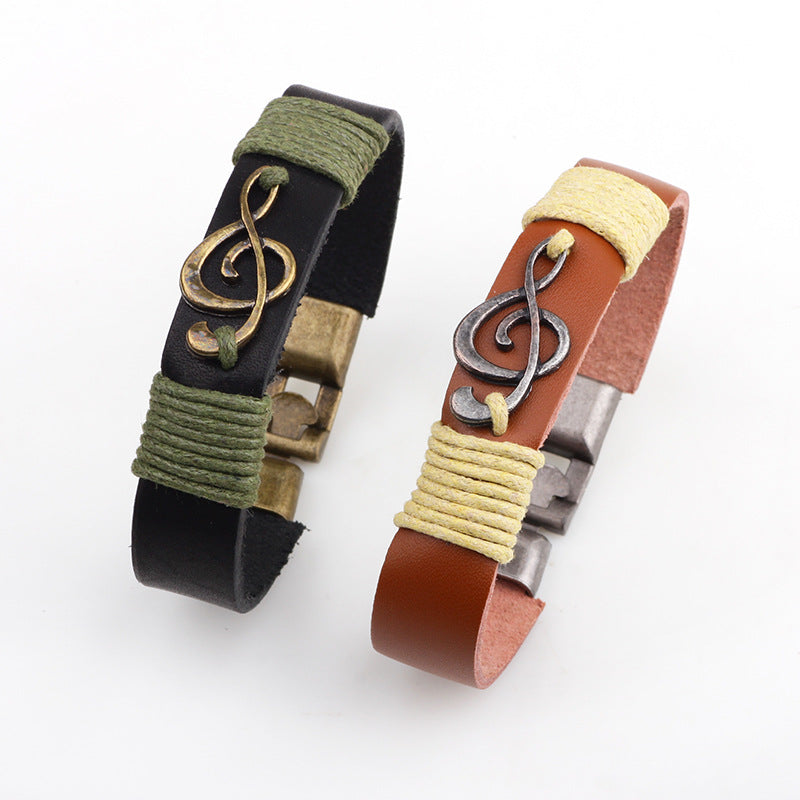Retro Music Pattern Alloy Bracelet - Fashion Jewelry