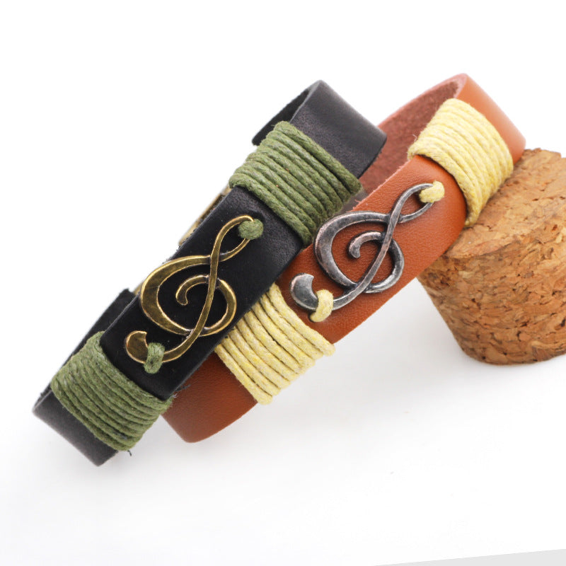 Retro Music Pattern Alloy Bracelet - Fashion Jewelry