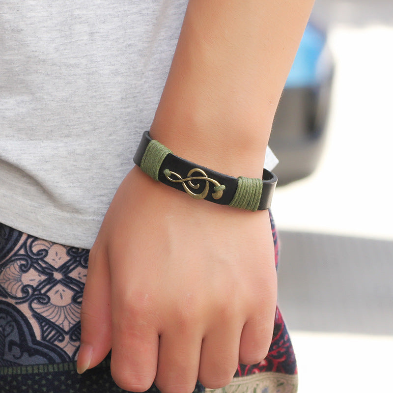Retro Music Pattern Alloy Bracelet - Fashion Jewelry
