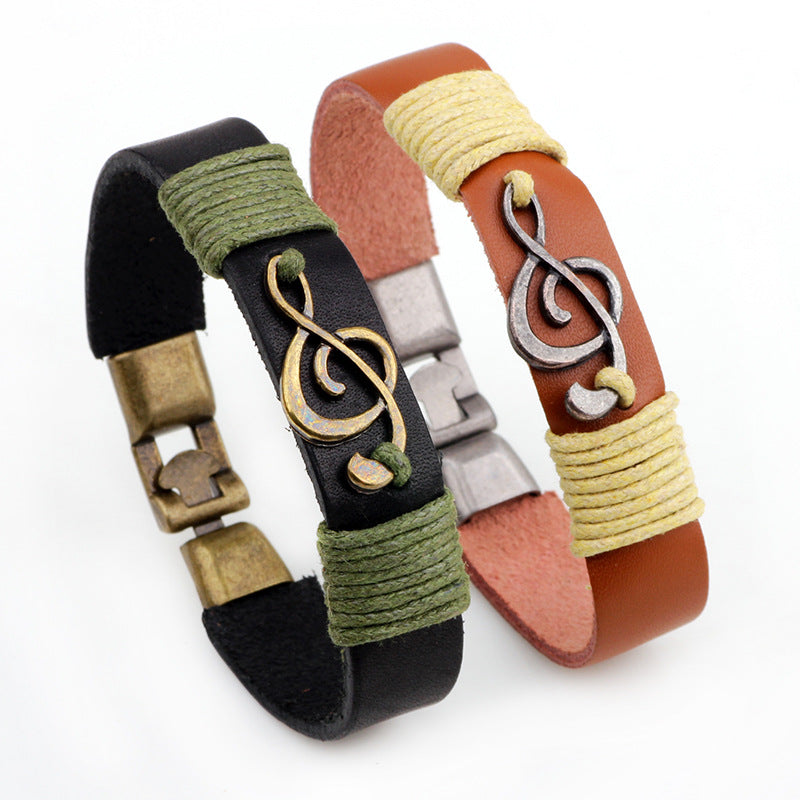 Retro Music Pattern Alloy Bracelet - Fashion Jewelry