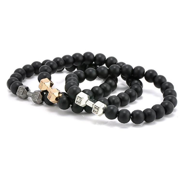 Retro Turquoise Volcanic Rock Beaded Bracelet for Men