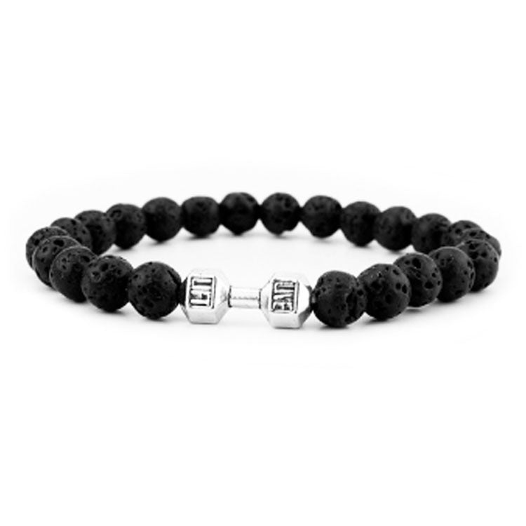 Retro Turquoise Volcanic Rock Beaded Bracelet for Men