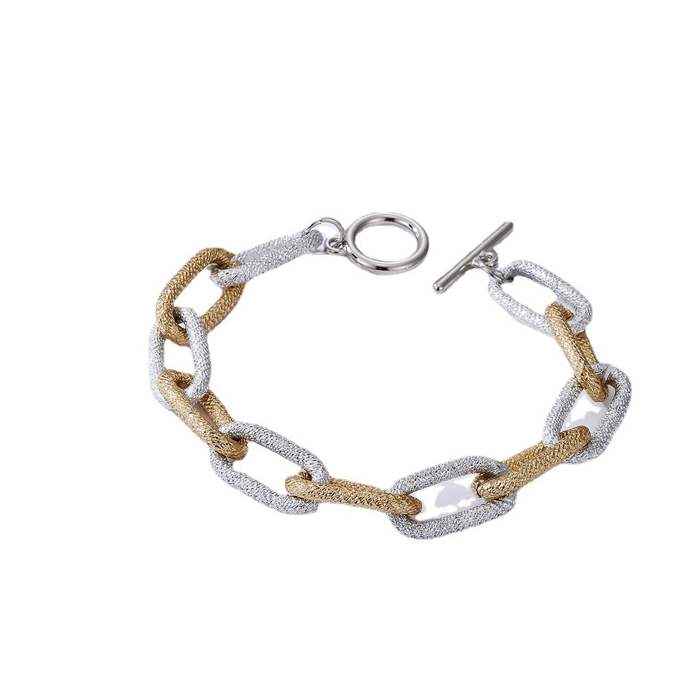 Retro Matte Multicolor Twist Chain Bracelet