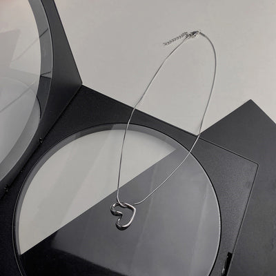 Retro Heart Shape Titanium Steel Pendant Necklace