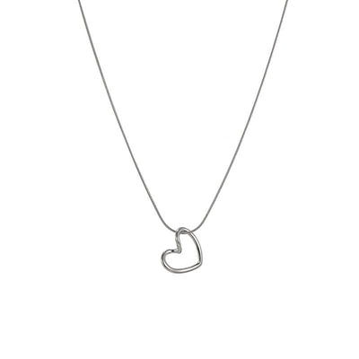 Retro Heart Shape Titanium Steel Pendant Necklace