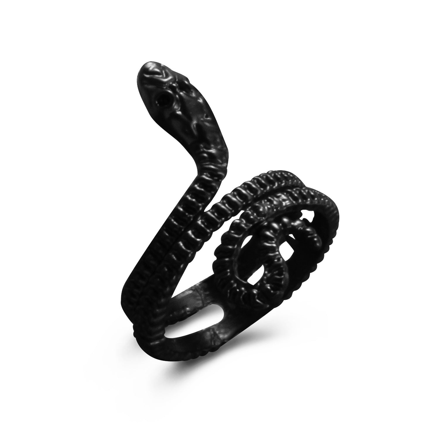 Retro Punk Open Snake Ring - Unique Copper Wrap Design