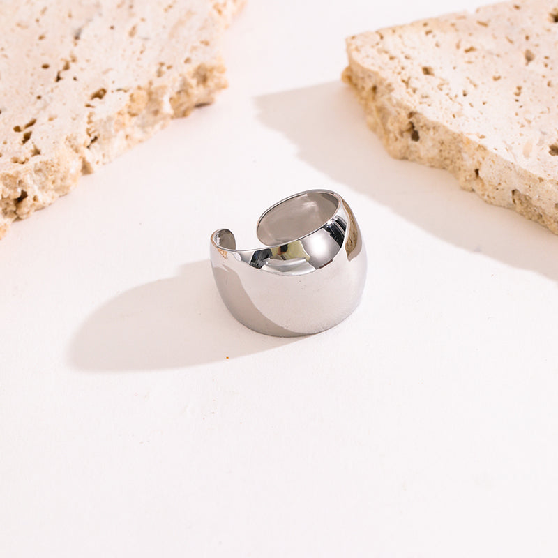 Retro Stainless Steel Adjustable Statement Ring