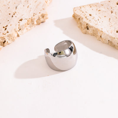 Retro Stainless Steel Adjustable Statement Ring