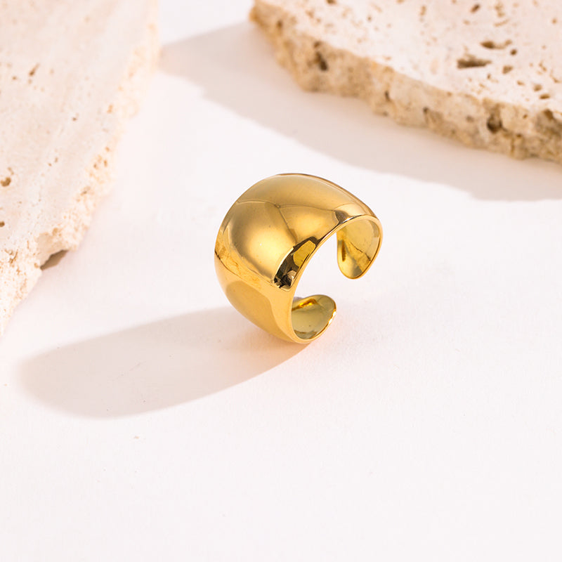 Retro Stainless Steel Adjustable Statement Ring