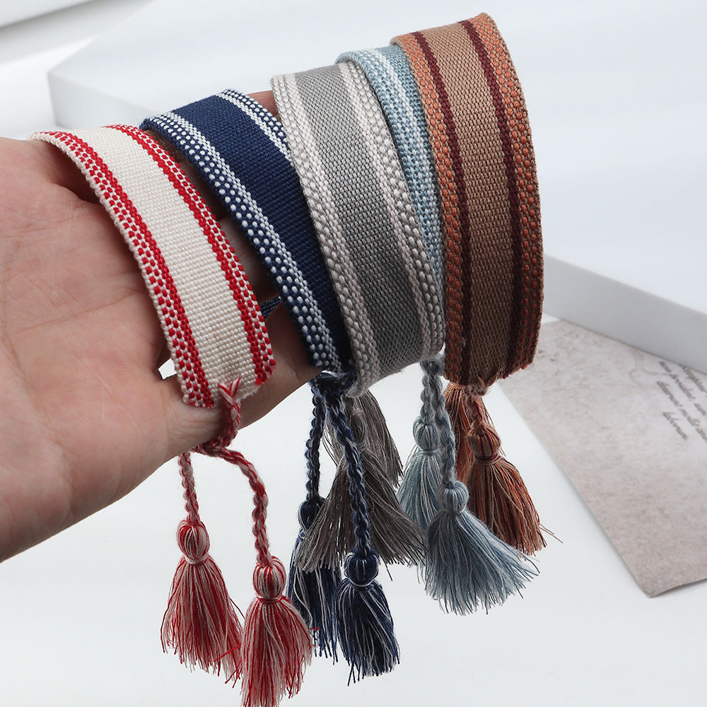 Retro Bohemian Handwoven Tassel Bracelet