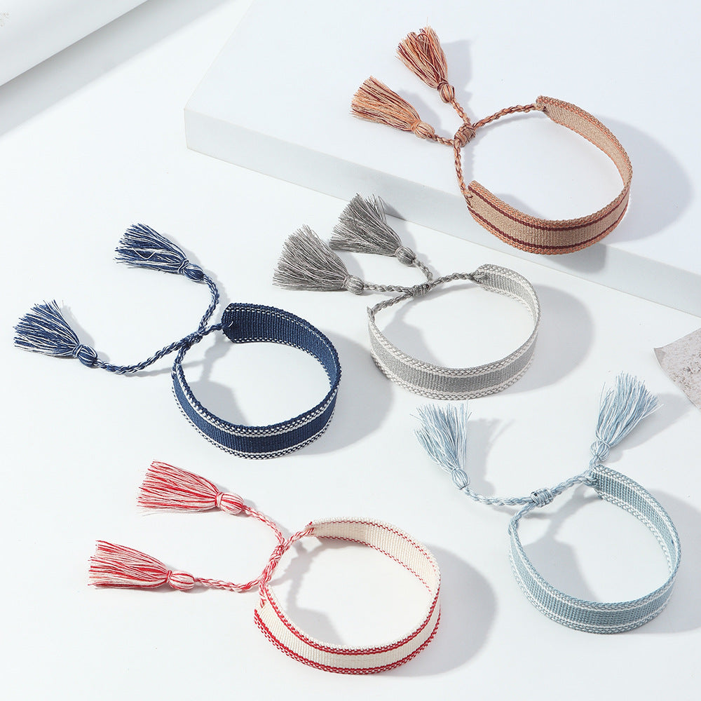 Retro Bohemian Handwoven Tassel Bracelet
