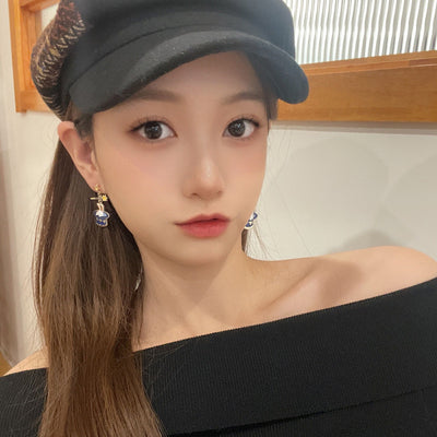 Magic Bow Rabbit Asymmetric Sterling Silver Stud Earrings H4084