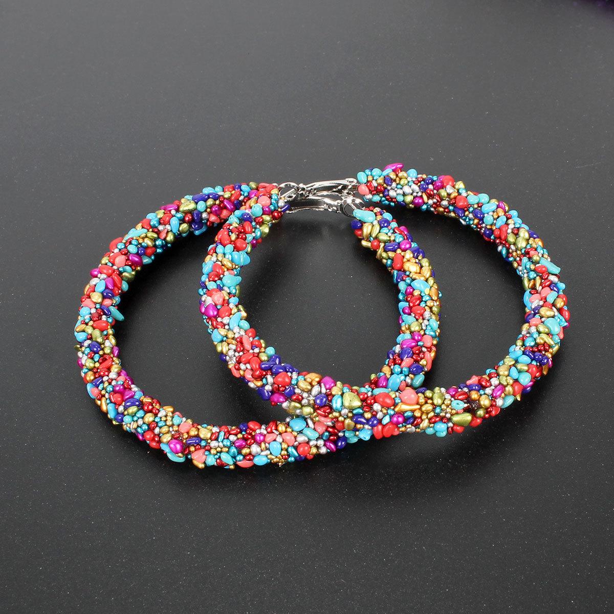 Simple and Stylish Raw Stone Hoop Earrings for Women