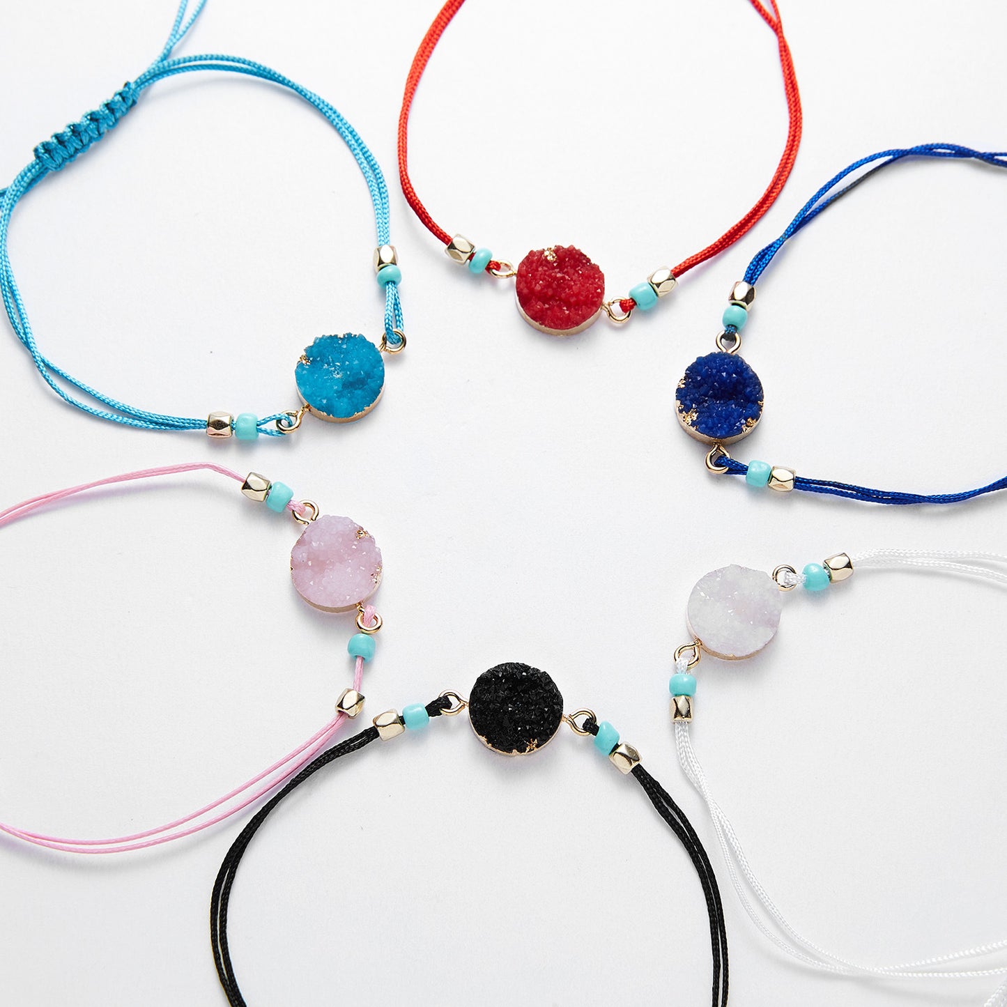 Simple Creative Resin Stone Woven Bracelet Jewelry