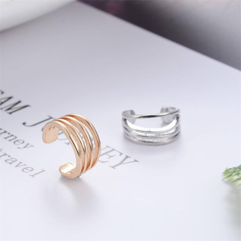 Minimalist Multi-Layer Copper Ear Cuff Clip-On Earrings