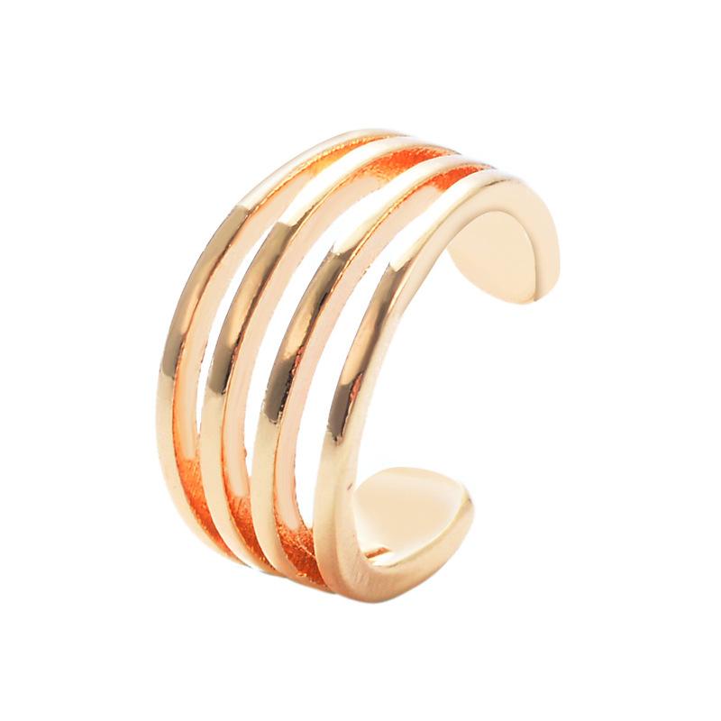 Minimalist Multi-Layer Copper Ear Cuff Clip-On Earrings