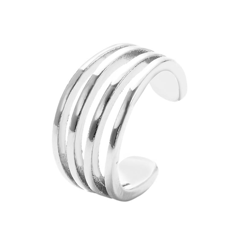 Minimalist Multi-Layer Copper Ear Cuff Clip-On Earrings