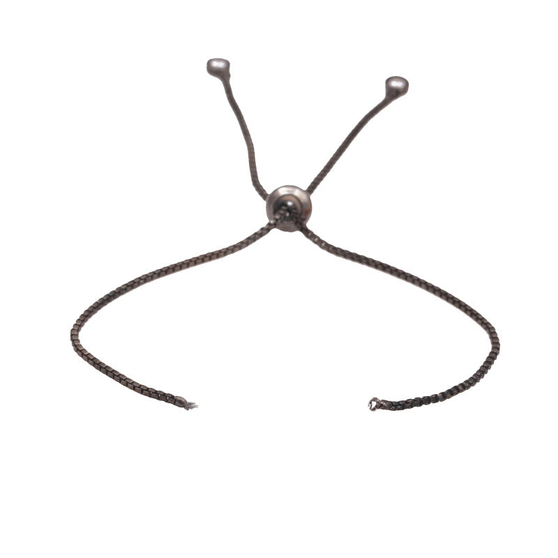 Simple DIY Adjustable Gold-Plated Box Chain Bracelet for Women