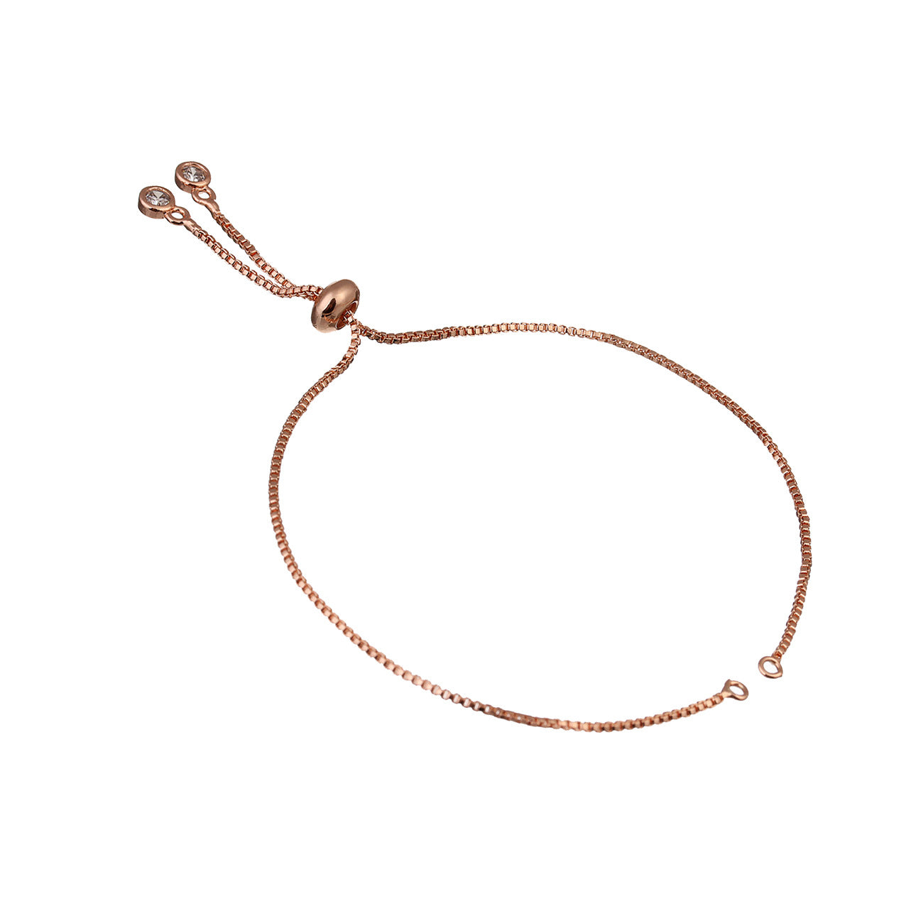 Simple DIY Adjustable Gold-Plated Box Chain Bracelet for Women