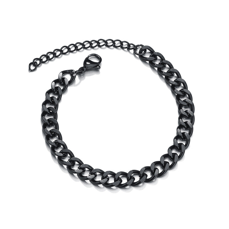 Simple Cuban Chain Titanium Steel Bracelet - Fashion Hip Hop Style