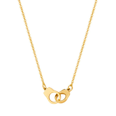 Simple Handcuff Shaped Sterling Silver Necklace