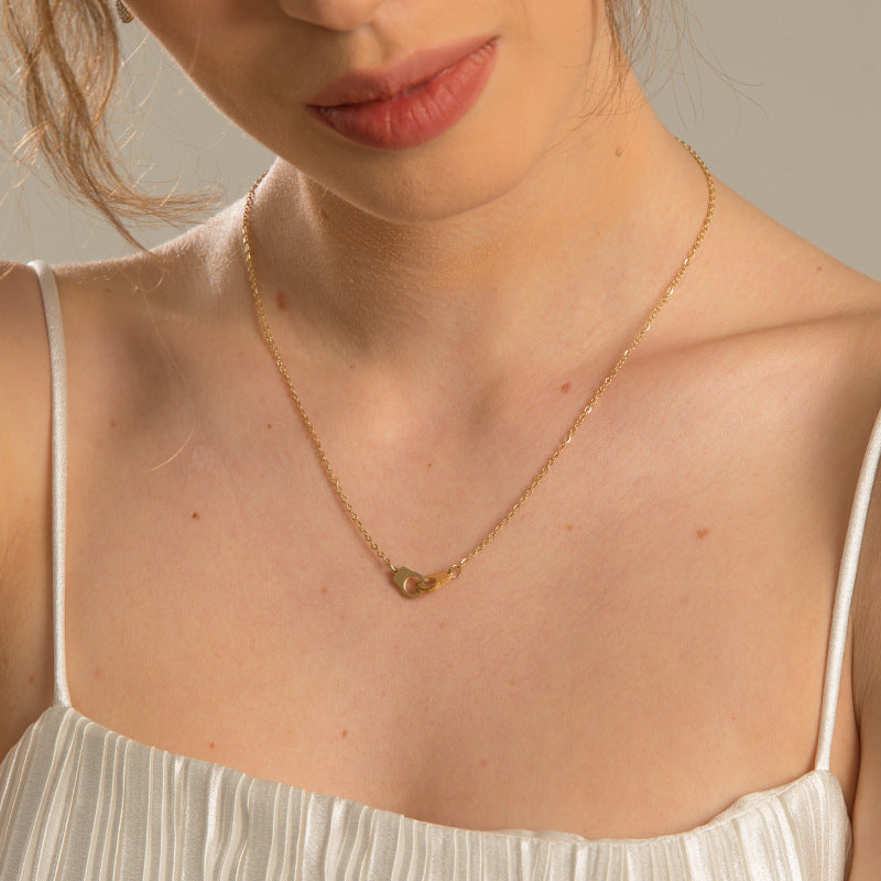Simple Handcuff Shaped Sterling Silver Necklace