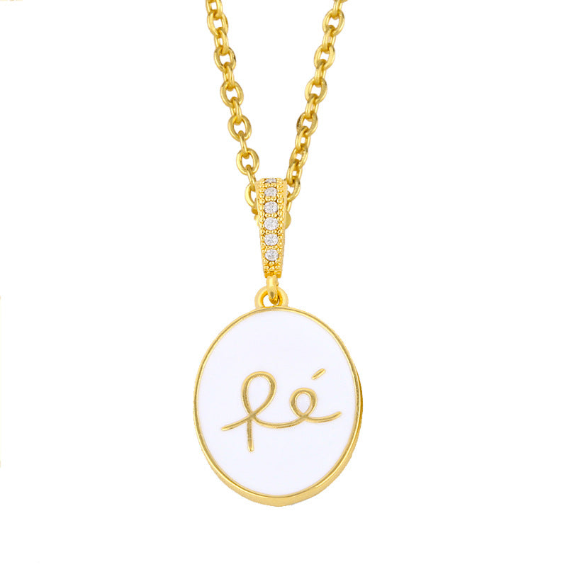 Simple Minimalist Letter Pendant Necklace for Women