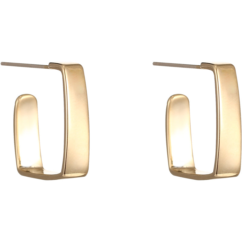 Simple Trendy Korean Square Hoop Earrings for Women