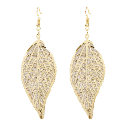 Simple Retro Alloy Leaf Matte Fashion Earrings