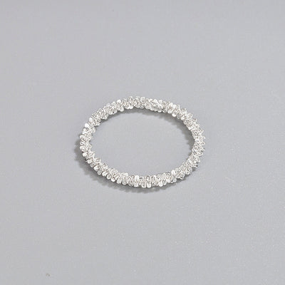 Simple Galaxy Chain Ring 925 Sterling Silver Minimalist Design