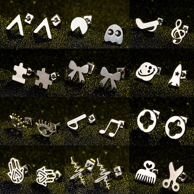 Simple Stainless Steel Geometric Shape Earrings