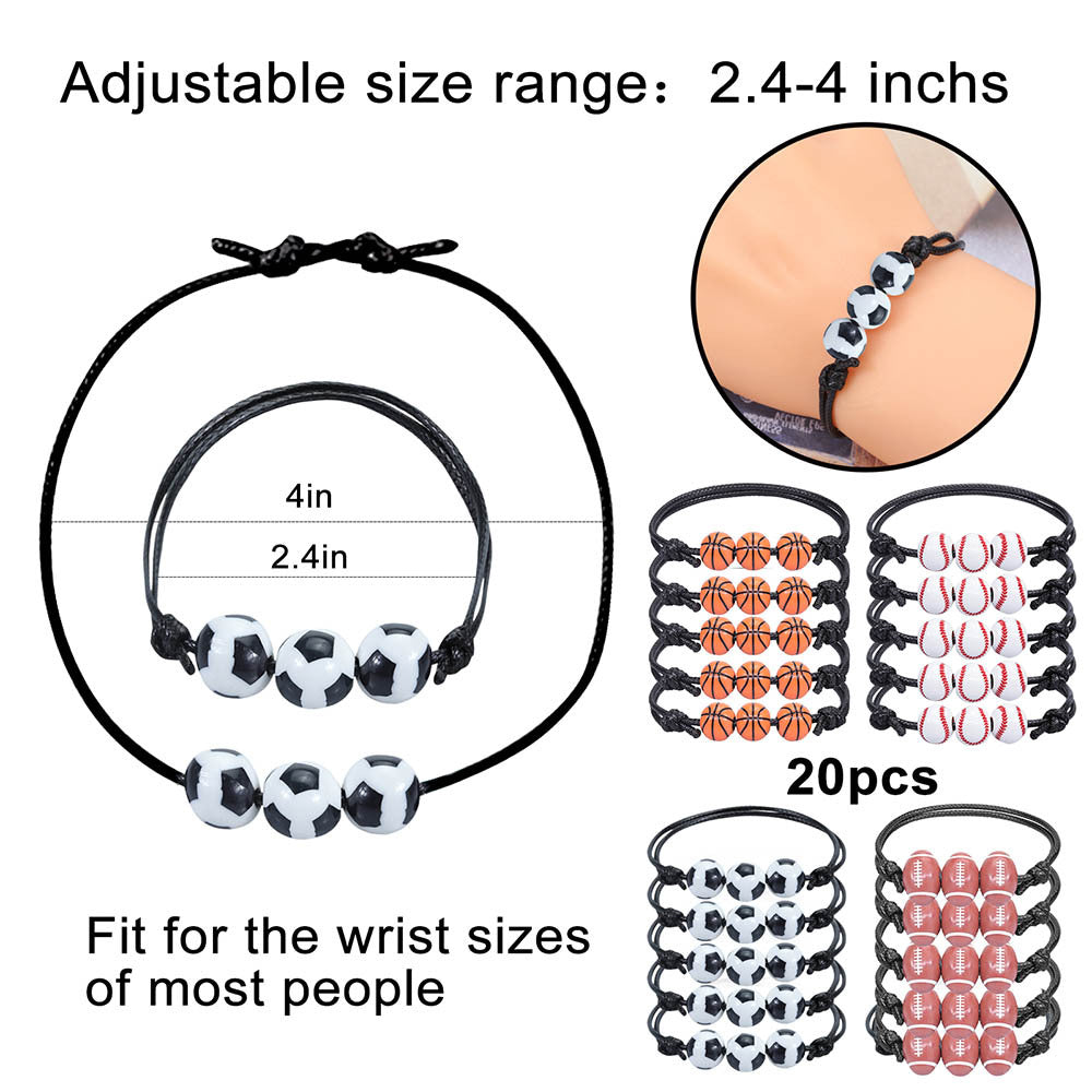 Acrylic Beaded Unisex Sports Bracelet