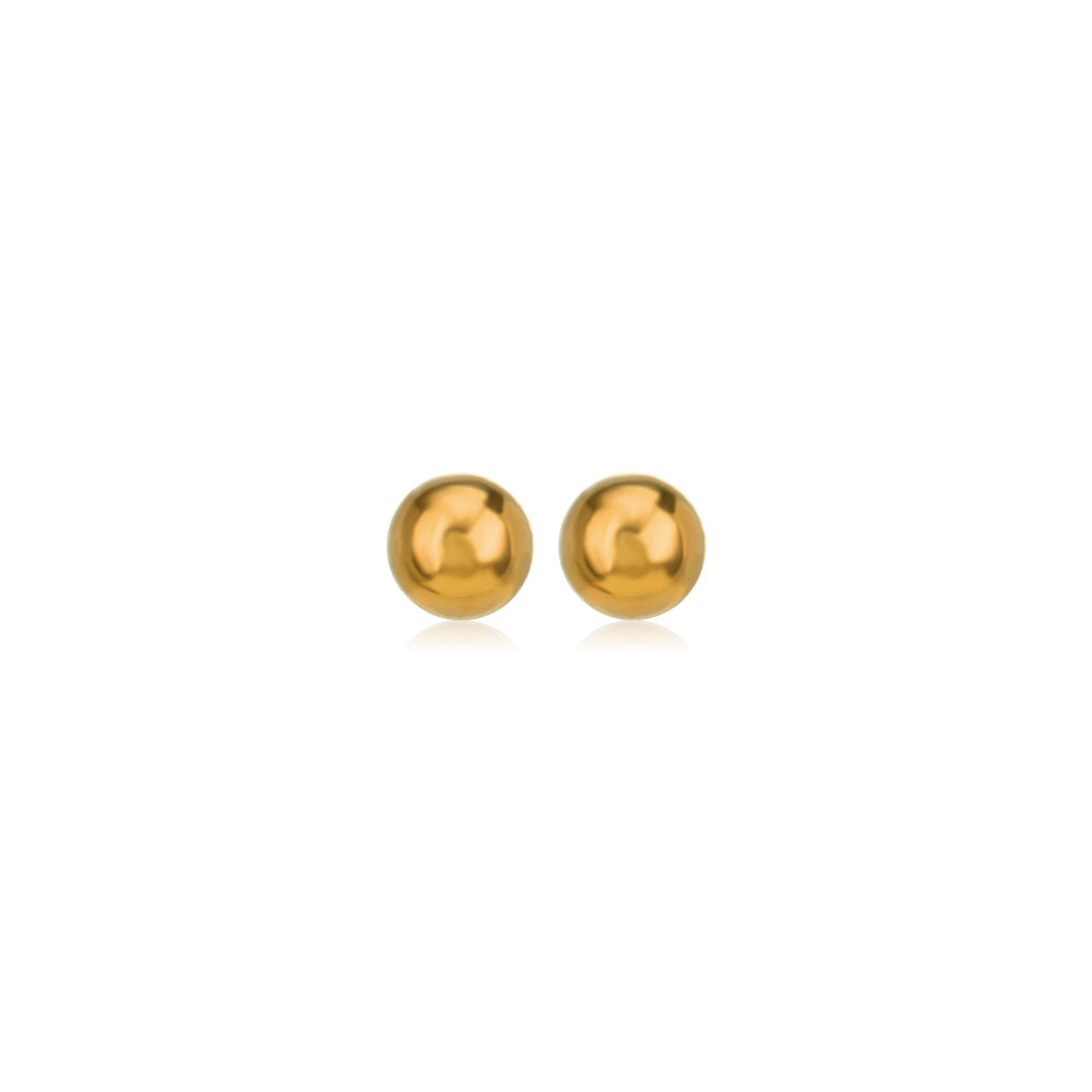 Minimalist Stainless Steel Ball Stud Earrings for Women - 1mm/4mm Round Bead Design