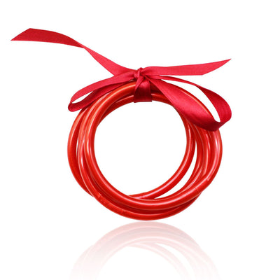 Simple Circle Gold Foil Women's Bangle Bracelet