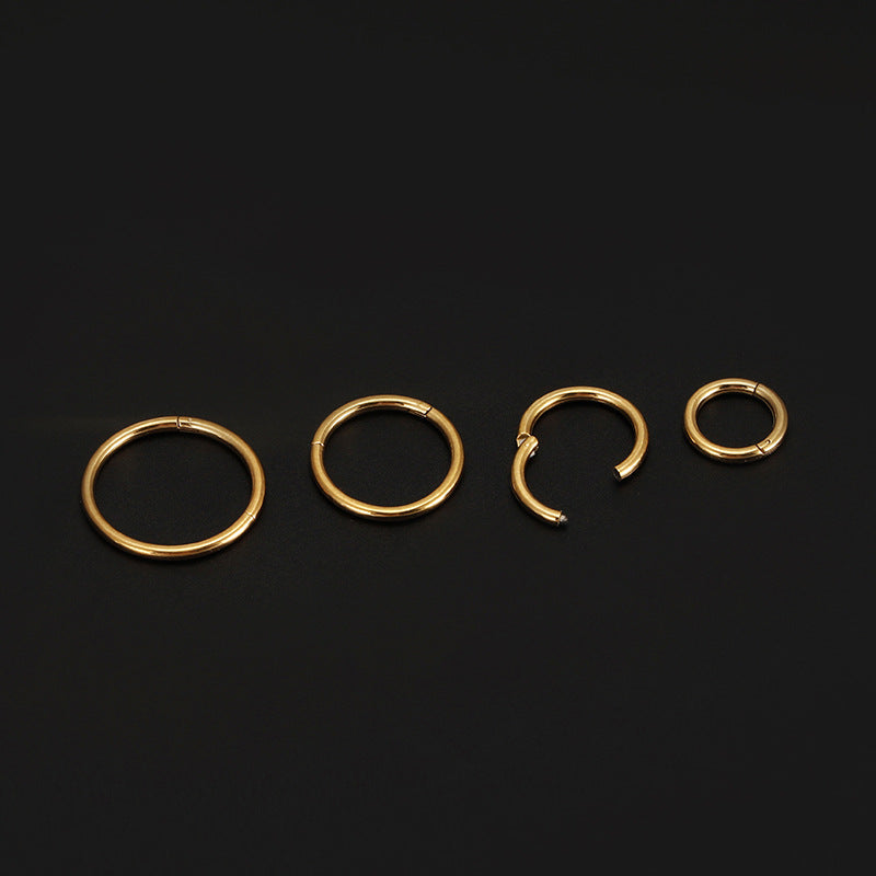 Simple Style 316L Stainless Steel Seamless Nose Hoop Ring