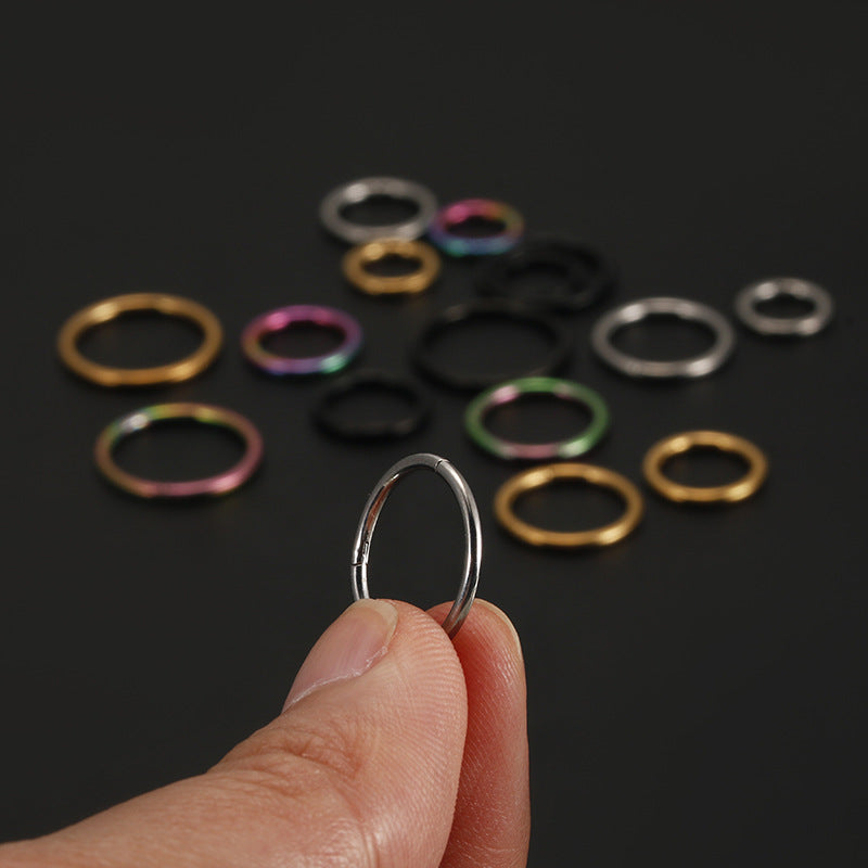 Simple Style 316L Stainless Steel Seamless Nose Hoop Ring