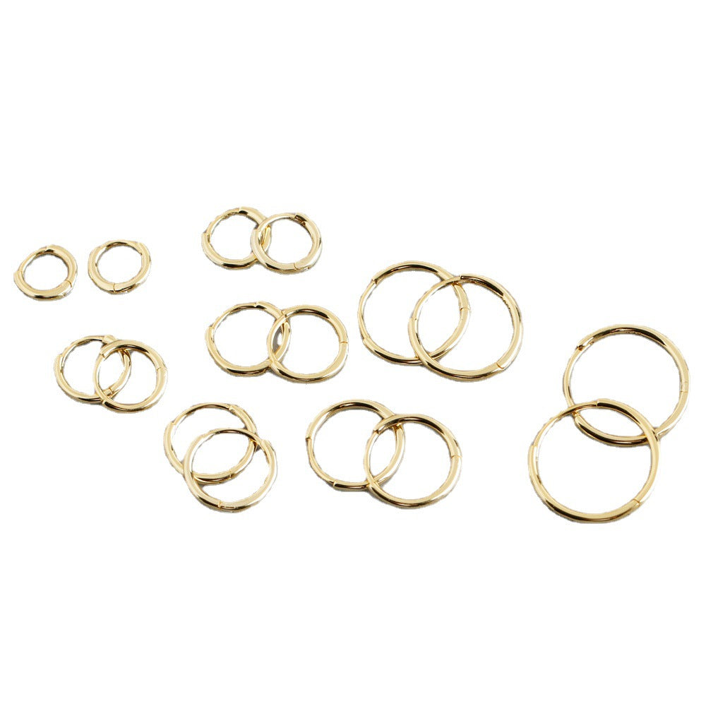 Simple Style Sterling Silver Circle Hoop Earrings