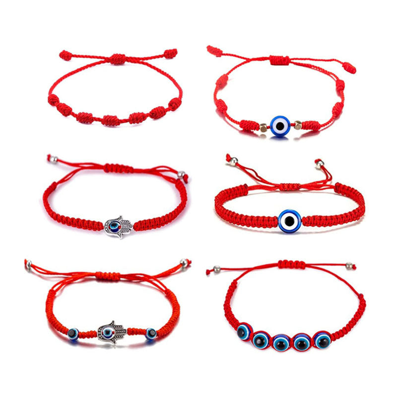 Evil Eye Palm Glass Beaded Friendship Bracelets