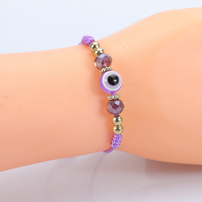 Minimalist Evil Eye Resin Beaded Adjustable Unisex Bracelet