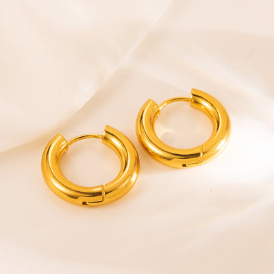 Simple Style Evil Eye Gold Plated Stainless Steel Earrings Set